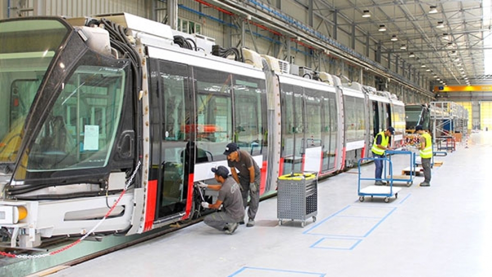 Photo de Cital a présenté le centre de maintenance des tramways Citadis