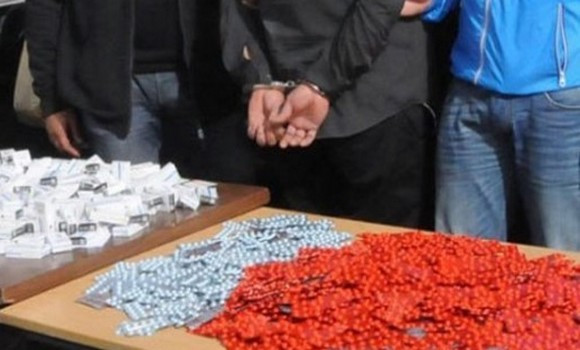Photo de 24000 comprimés psychotropes saisis