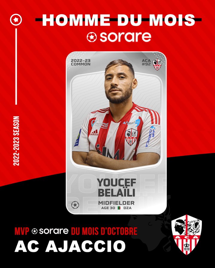 Photo de Belaïli de nouveau récompensé par AC Ajaccio